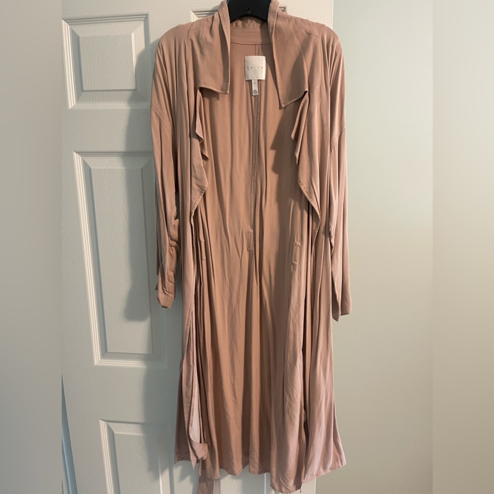 Leith Blush Pink Cotton Trenchcoat